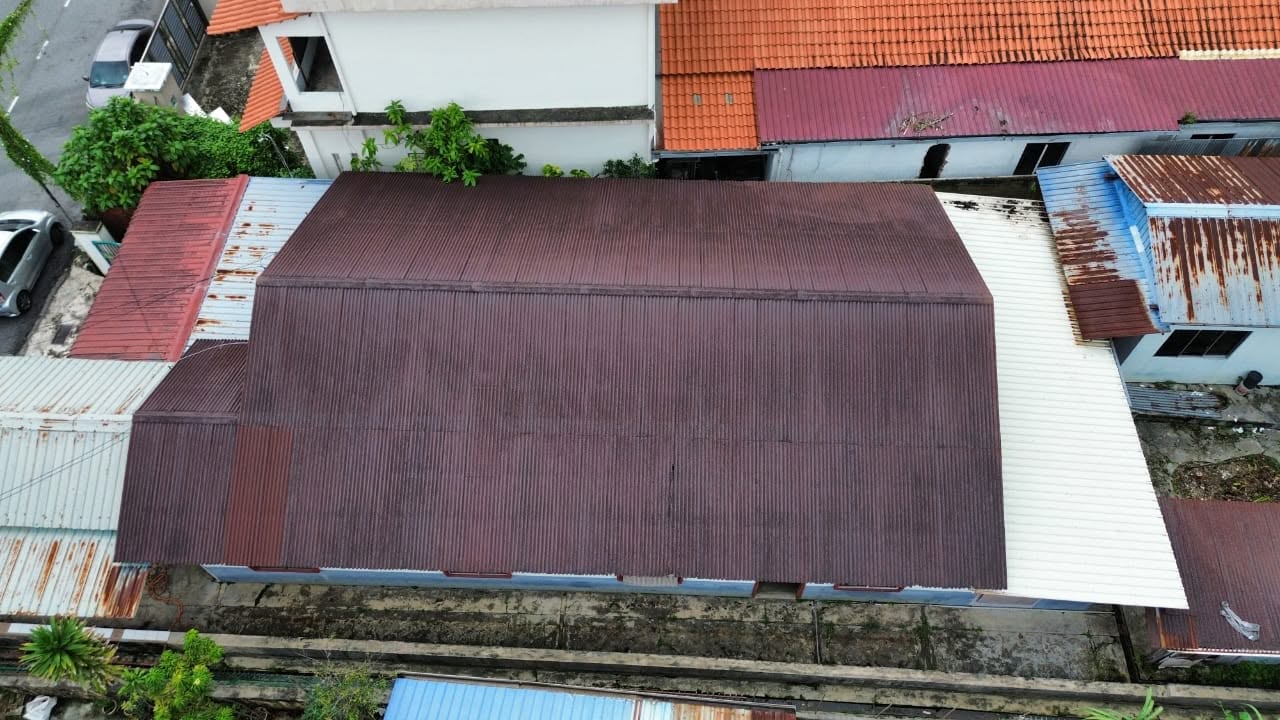Termite-damaged roof before reconstruction in Seri Kembangan